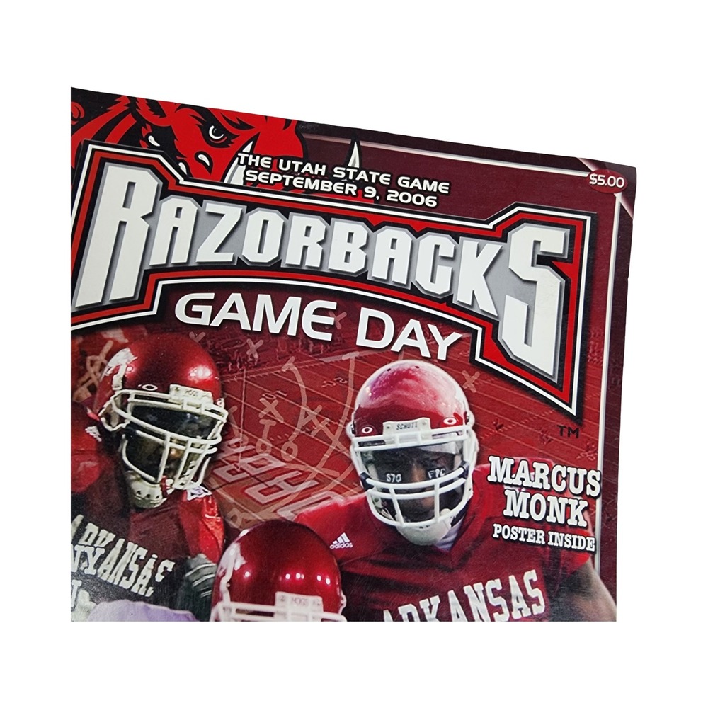 Arkansas Razorbacks vs Utah State Game Day Program September 9 2006 Marcus Monk - Picture 2 of 6